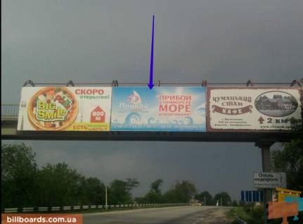 Билборд A в Васильевке г. Васильевка, пешеходный мост, направление движения в сторону Крыма фото 1